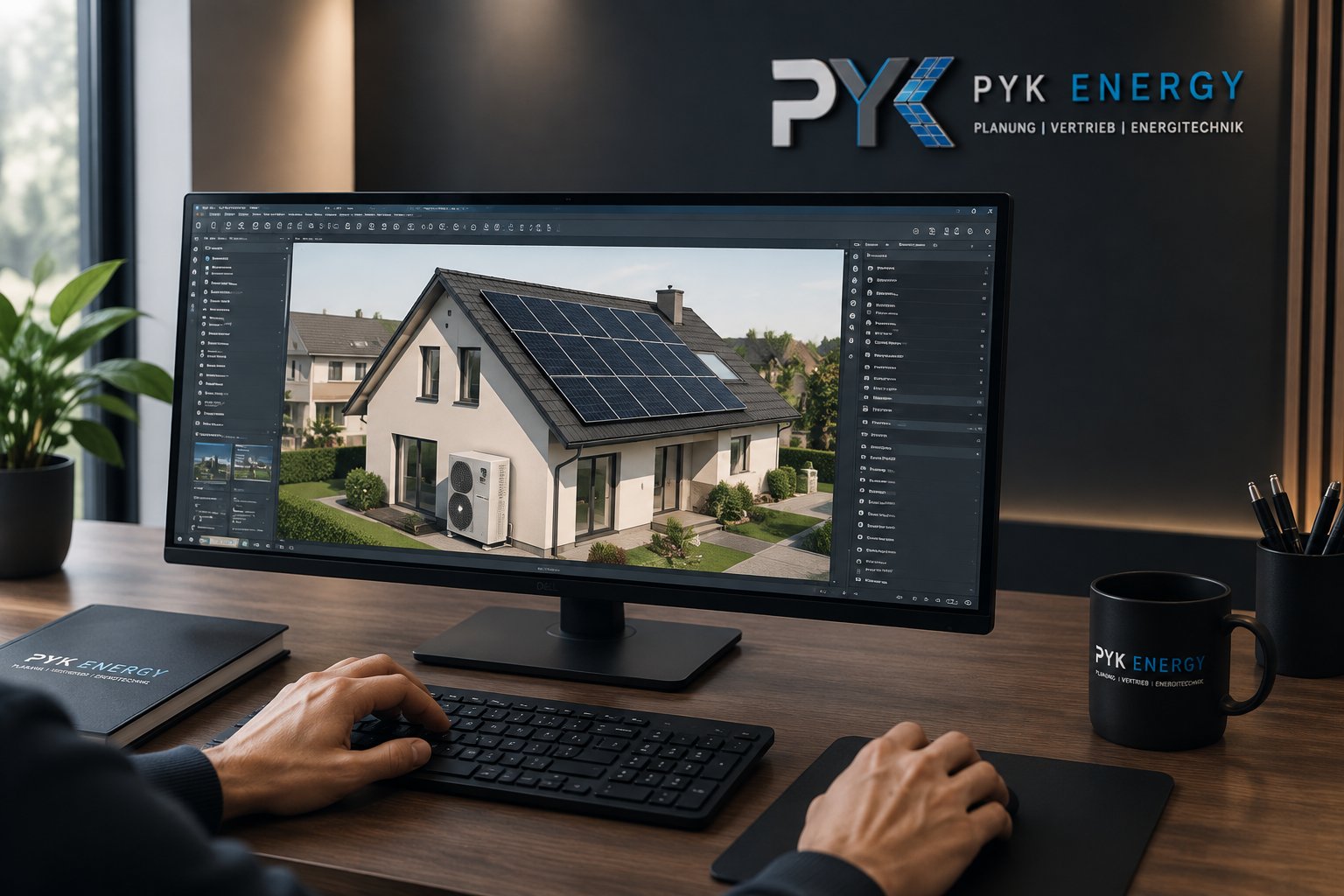 Planung einer Solaranlage am Arbeitsplatz von PYK Energy